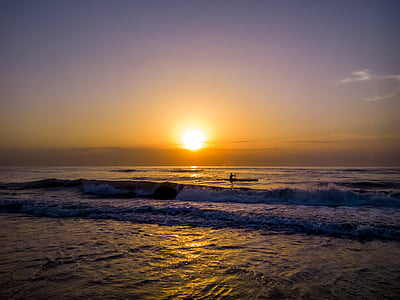 Схід сонця, пляж, рибалка, Sunrise beach, НД, краєвид, літо