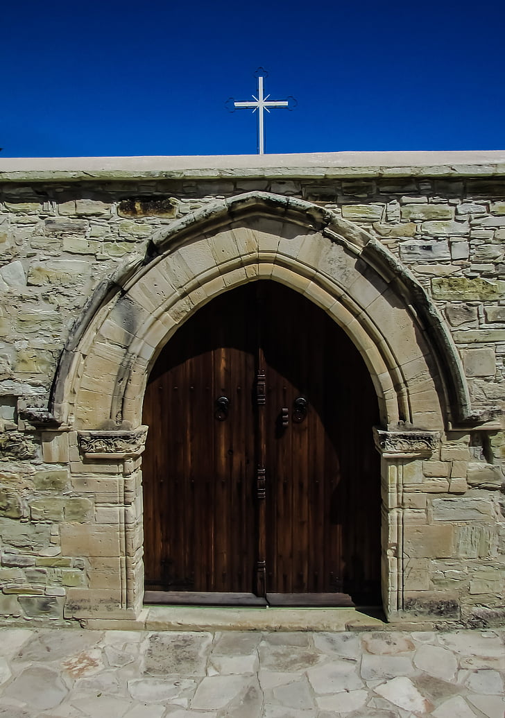 вратата, порта, вход, дървени, архитектура, средновековна, манастир