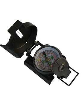 kompas, navigace, kružítka, venkovní, AD, Magnetický, izolovaný