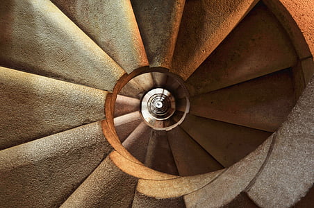 staircase, spiral, architecture, interior, building, stair, steps