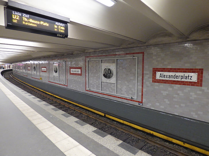 pjesme, podzemne, stanice, Željeznički kolodvor, Njemačka, Berlin, Underground