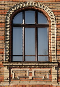 brick, architecture, window, building