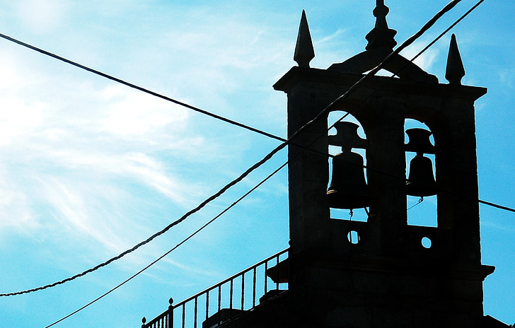 bergatinos, Galicia, kampanje, kampanja, zvonik, nebo, Crkva