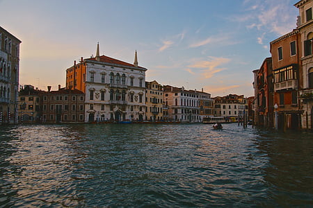 Wenecja, kanał, Architektura, Venezia, Europy, podróży, Włochy