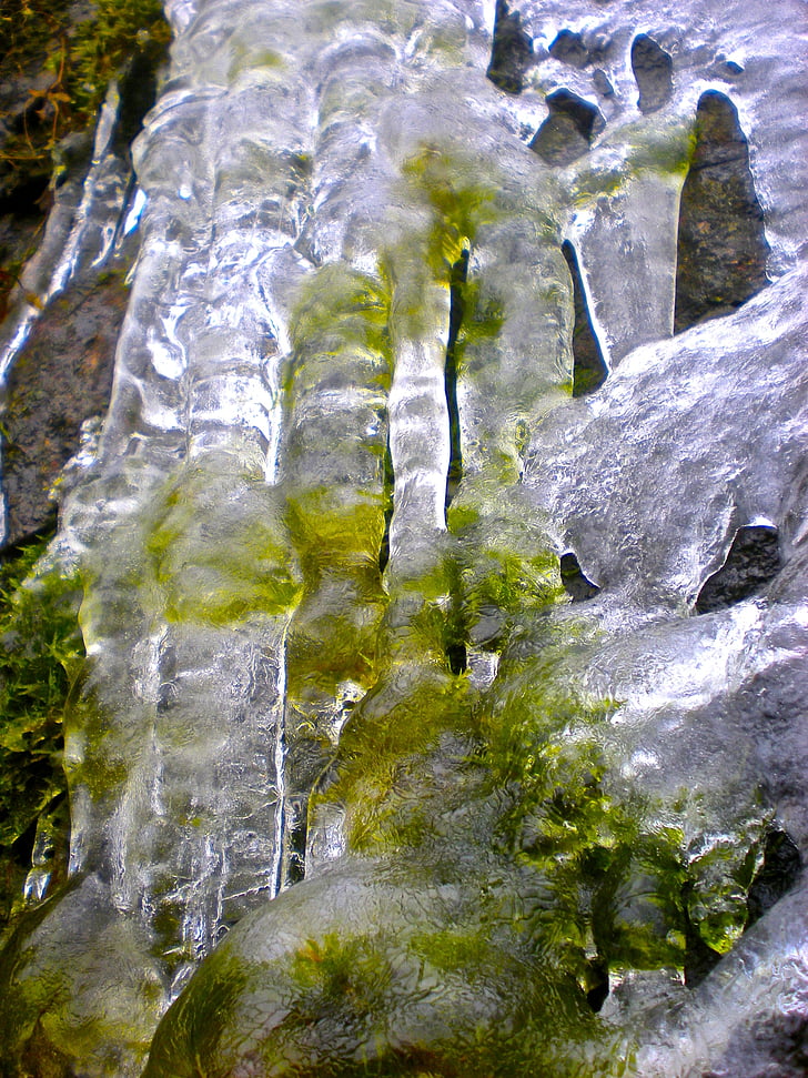 Zimní, Ice umění, ledové sochy, přírodní umění, LED, fantazie