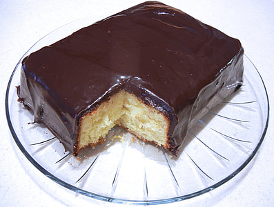 шоколад ganache, цитрусови плодове ориентирано торта, десерт, храна