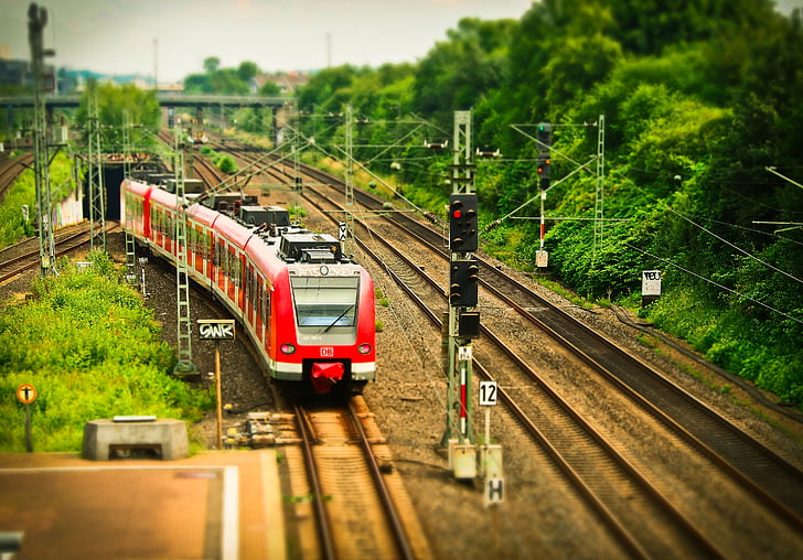 Eisenbahn, Zug, Transport, Schienen, Bahnverkehr, Zugfahrt, e-Lok