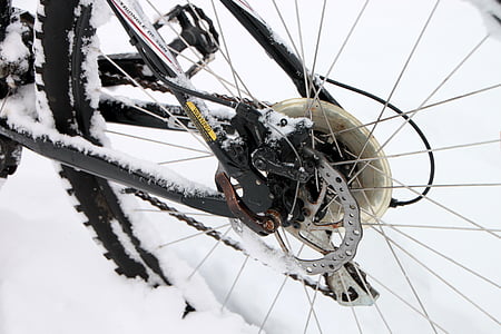 велосипед, холодная, Велоспорт, Гора, Верховая езда, снег, шины