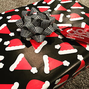gift, present, santa, christmas, package, holiday, festive