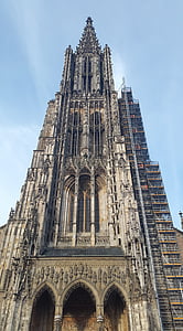 Ulms katedral, tårn, kirke, høy, Ulm, landemerke, steder av interesse