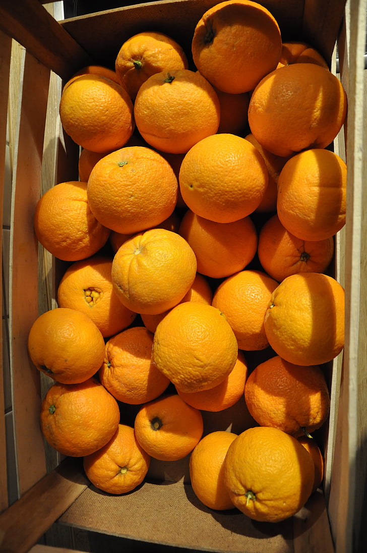 taronges, Caixa taronja, taronges Navel