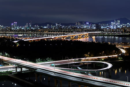 eungbongsan, seongsu мост, Нощен изглед