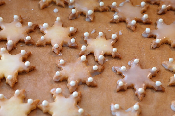cookie, asterisk, bake, christmas time, sweet, delicious, nibble