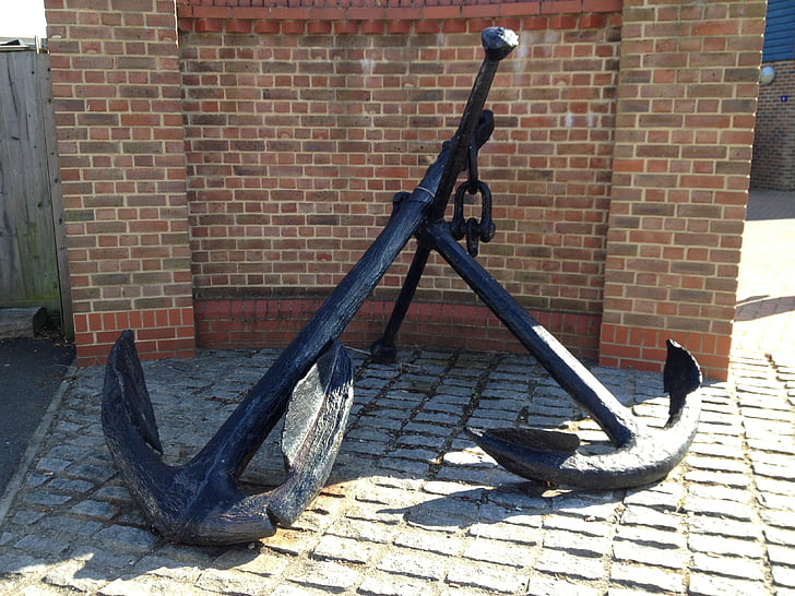 anchor, ship anchor, antique, history, metal