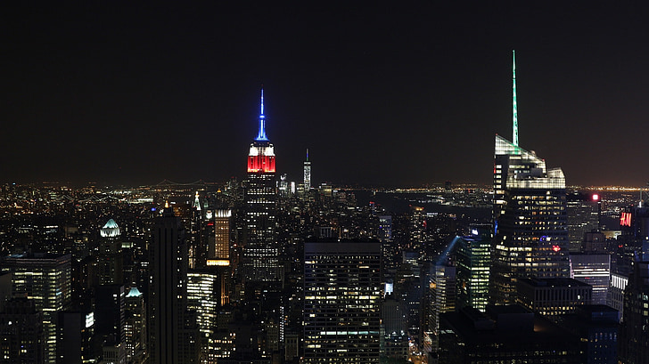 New York-i, város, NYC, Empire state building, belváros, nagy alma, Amerikai Egyesült Államok