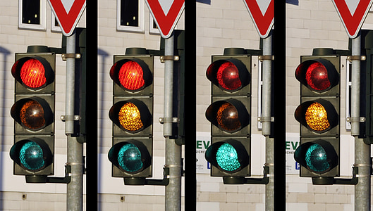 luz de tráfego, sinal, tráfego, rua, estrada, sinal, segurança