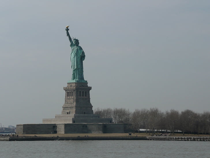 New york, Vrijheidsbeeld, Ellis island, New york city, standbeeld, Liberty, Verenigde Staten