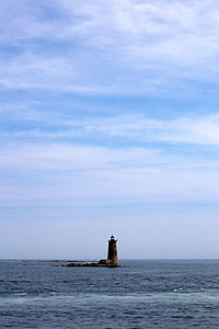 moln, Lighthouse, naturen, Ocean, Seascape, Sky, sommar