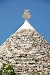 trulli, 풀리아, 지붕, 이탈리아, 헛, apulian, 건조 한 돌
