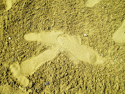 sand, traces, feet, footprint, tracks in the sand, sand beach