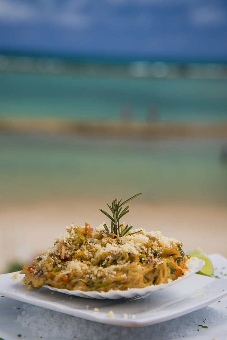 food, cone crab, beach