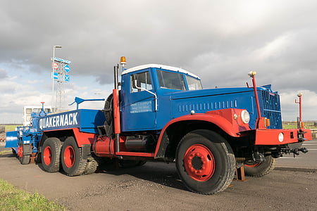 truck, oldtimer, transport, heavy loads, commercial vehicle, kraz, restored
