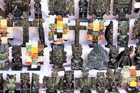 Guatemala, Chichicastenango, marked, display, smykker