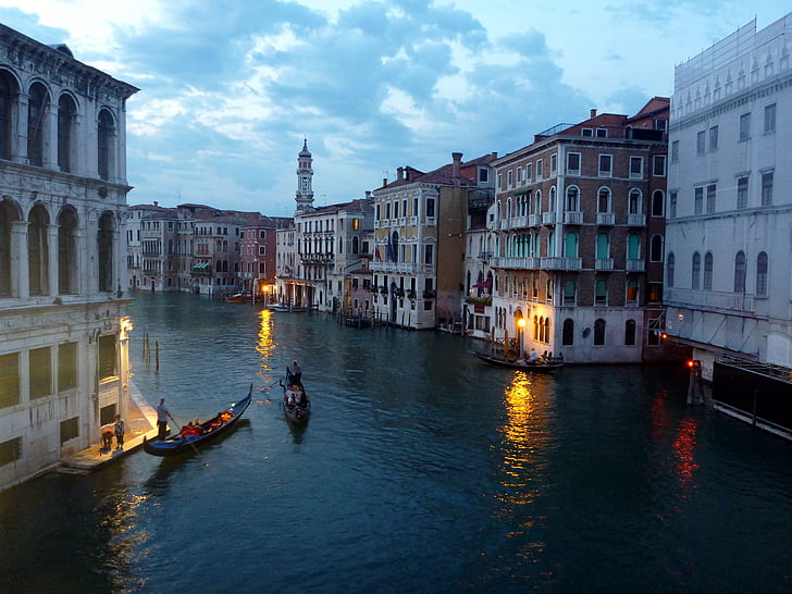 Venedig, Italien, Canal, Europa, rejse, Gondola, arkitektur