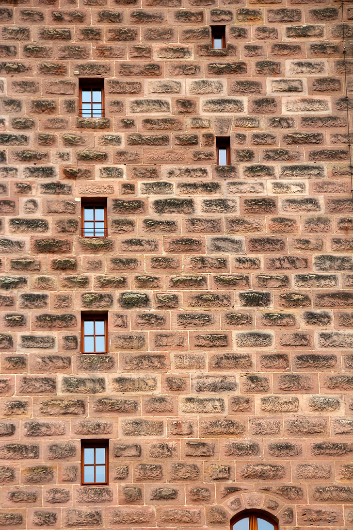 steno, okno, mestnega obzidja, fasada, roleta, kamniti zid