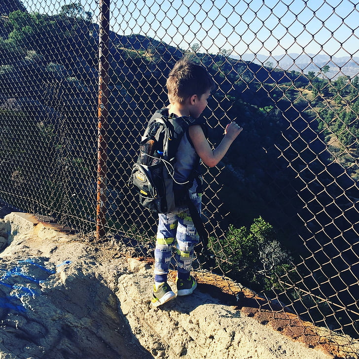 nen, noi, escalador, Excursionista, l'edat de 3, ple de meravella, esperit