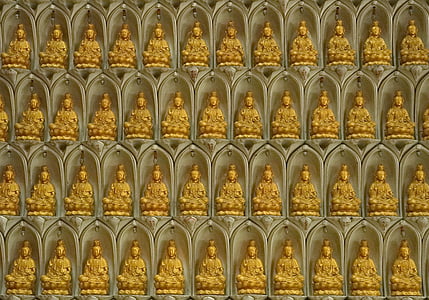 Budda væg, Temple, Budda, Buddha, religiøse, væg, traditionelle