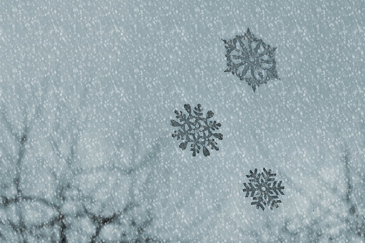 winter, ice crystals, snowflakes, background, cold, ze, nature