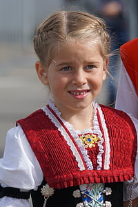 Viehschau, Appenzell, Dorf, Kostüm, Schulmädchen Kostüm, bruchtum, Tradition