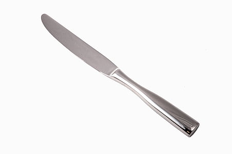 нож для хлеба, хром, крупным планом, столовые приборы, Посуда, нож, металл