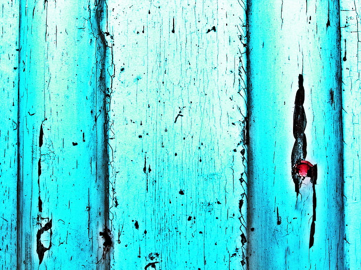 porta, turquesa, blau, fons, estructura, fusta, textura
