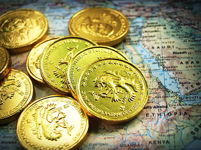 đồng xu, vàng, tiền mặt, bị cô lập, tháp, nền kinh tế, tỷ lệ