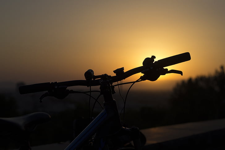 bici, tramonto, Alba, biciclette, Sport, corsa, stile di vita