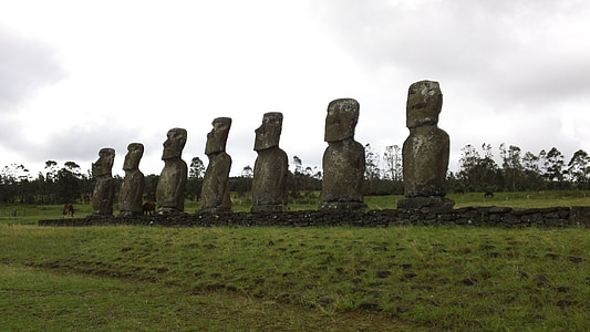 påsk, ön, Moai, sten, staty, Rock