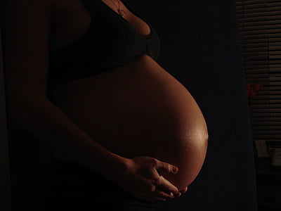 腹部, 怀孕, 黑色, 怀孕, 人腹部, 妇女, 母亲