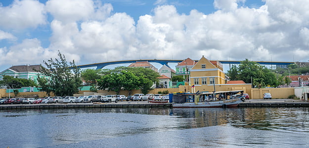 Curaçao, arquitectura, Carib, Antilles, illa, neerlandès, Willemstad