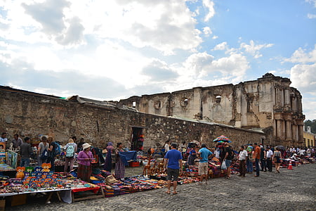 Antigua guatemala, drupas, Gvatemala, relikts, vecā ēka, Laucinieks stila ēka, vecais