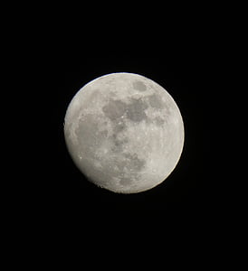 月亮, 详细, 卫星, 火山口, 晚上, 满月, 月球表面