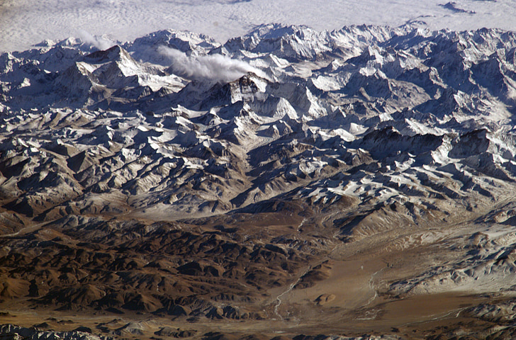 Himalaya, Himalaya, Munţii, vedere aeriană, Muntele everest, munti inalti, munte