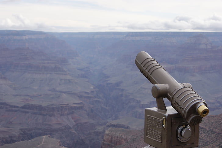view, telescope, sky, landscape, canyon, grand canyon, viewpoint