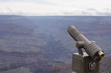 view, telescope, sky, landscape, canyon, grand canyon, viewpoint