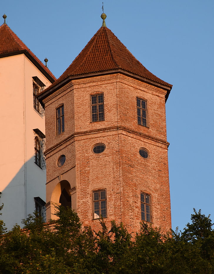 trausnitz hrad, veža, stredovek, Bavaria, Landshut, stredoveké miesto, Nemecko