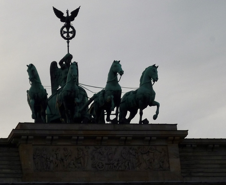 Berlīne, Brandenburgas vārti, quadriga, orientieris