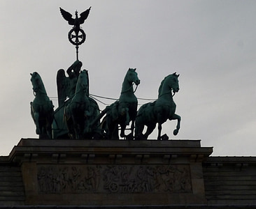 Berlin, Poarta Brandenburg, quadriga, punct de reper