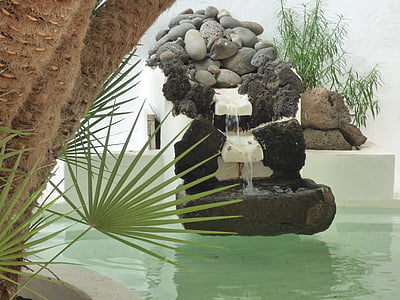 Logimar, izvor, Lanzarote, priroda, vode, stijene, vrt