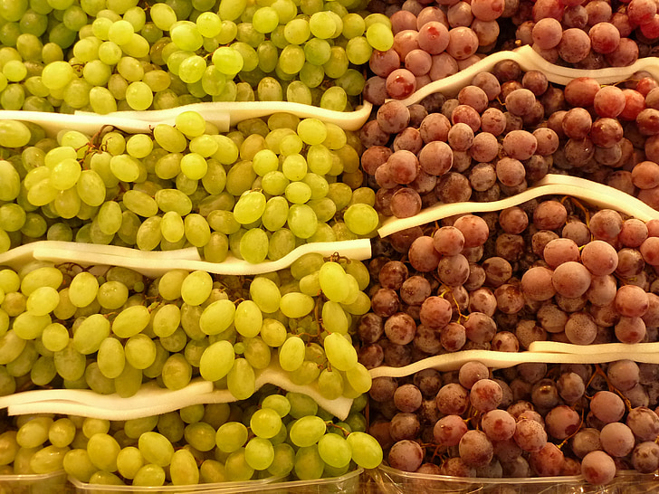 виноград, фрукты, рынок, здоровые, красный, Белый, Барселона